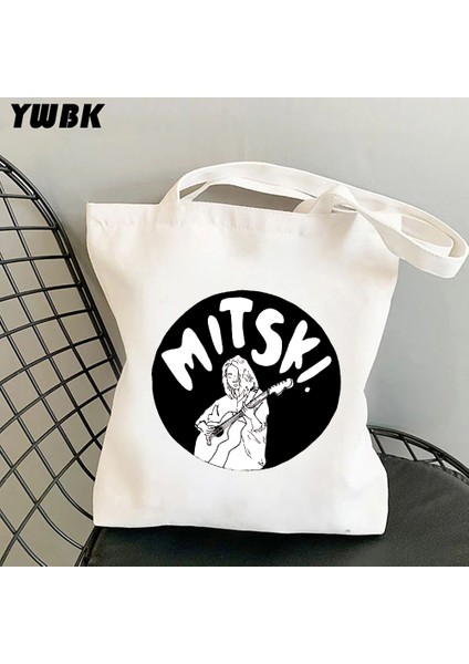21 33X37CM 13X14.6IN Mitski Şarkıcı Alışveriş Çantası Kadın Tuval Kovboy Tote Olmak Eko Çanta Karikatür Makeout Creek Shopper Omuz Çantaları Beni Gömmek (Yurt Dışından)