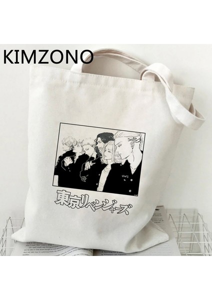 63657 Tokyo Revengers Alışveriş Çantası Alışveriş Alışverişçisi Jüt Çanta Tote Bolso Çanta Katlanabilir Tote Alışveriş Sacola Cabas (Yurt Dışından) fırsatları