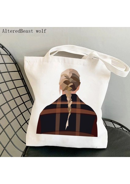 B4823 Kadın Alışveriş Çantası Evelyn Hugo Baskılı Özel Kanvas Tote Çanta Harajuku Alışveriş Kanvas Alışveriş Çantası Kız Tote Omuz Çantası (Yurt Dışından) modelleri