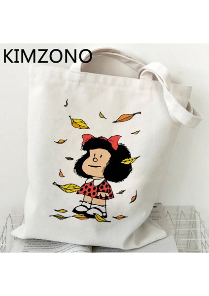 61170 Mafalda Alışveriş Çantası Bolso Bolsas De Tela Pamuk Kanvas Alışveriş Alışveriş Çantası Dize Kumaş Tote Kumaş Kapmak (Yurt Dışından) fırsatları