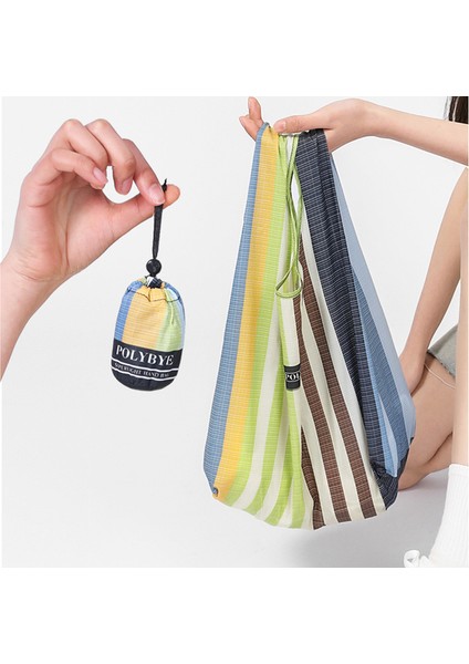 Altın Özelleştirilmiş Boyut Polybye Naylon Katlanabilir Yeniden Kullanılabilir Alışveriş Çantası Küçük Kese Çantası Bakkal Işık Premium Düz Renk Nanobag Mini (Yurt Dışından)