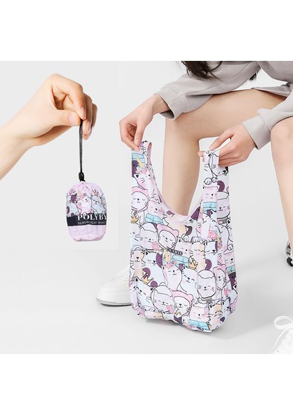 Altın Özelleştirilmiş Boyut Polybye Naylon Katlanabilir Yeniden Kullanılabilir Alışveriş Çantası Küçük Kese Çantası Bakkal Işık Premium Düz Renk Nanobag Mini (Yurt Dışından) modelleri