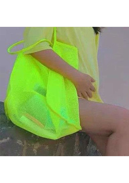 1 Adet Haki 2023 Yeni Sıcak Satış Şeffaf Örgü Çanta Moda, Hafif, Çok Yönlü, Büyük Kapasiteli Taşınabilir Taşınabilir Alışveriş Çantası (Yurt Dışından)