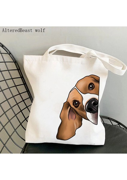 B1224 Kadın Alışveriş Çantası Beagle Köpek Yoga Baskılı Kawaii Çanta Harajuku Alışveriş Kanvas Alışveriş Çantası Kız Çanta Tote Omuz Bayan Çantası (Yurt Dışından) fiyatları