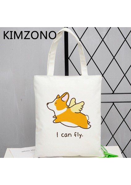 50237 Corgi Alışveriş Çantası Yeniden Kullanılabilir Tote Alışveriş Çantası Alışveriş Çantası Yeniden Kullanılabilir Dize Özel (Yurt Dışından) modelleri