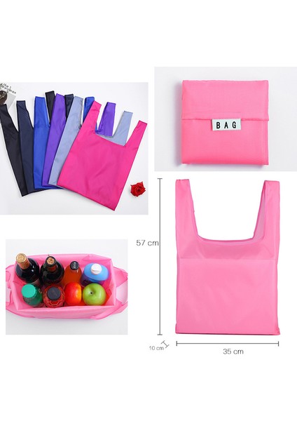 Jmjmt-Pembe 2023 Yeni Moda Taşınabilir Büyük Kapasiteli Yeşil Çanta Saklama Çantası Katlanabilir Alışveriş Çantası Kalınlaşmış Omuz Çantası (Yurt Dışından)
