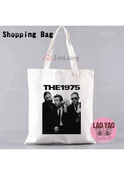 JL0203949 L 1975 Bant Kanvas Tote Çanta Kadın Hayranları Hediye Estetik Çanta Kadın Totebag Shopper Alışveriş Bezi Büyük Üniversite (Yurt Dışından) fiyatları