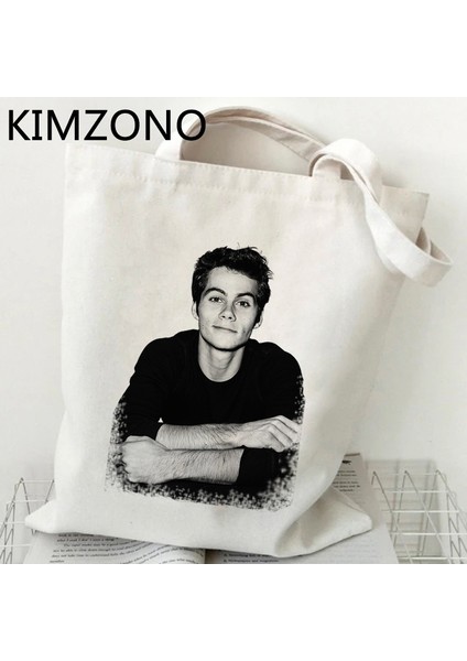 62703 Teen Wolf Alışveriş Çantası Alışverişçi Bakkal Tote Alışveriş Bolso Yeniden Kullanılabilir Çanta Reciclaje Kumaş Özel (Yurt Dışından) modelleri
