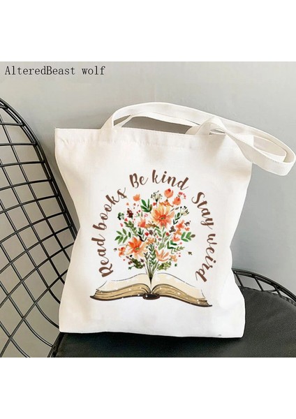 B4542 Kadın Alışveriş Çantası Potter Kitapları Baskılı Sanat Çantası Harajuku Alışveriş Kanvas Alışveriş Çantası Kız Çanta Tote Omuz Bayan Çantası (Yurt Dışından) modelleri