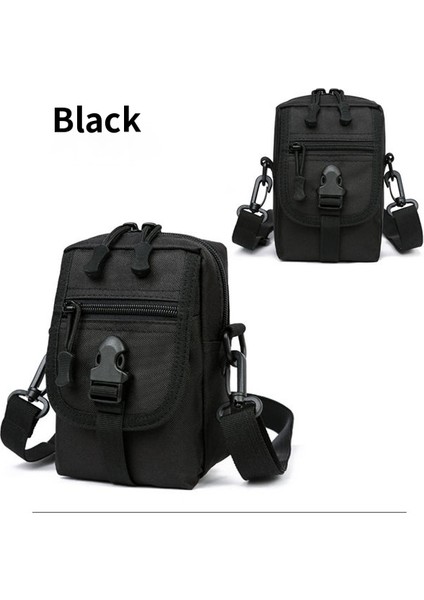 Siyah Su Geçirmez Açık Taktik Molle Bel Paketleri Çanta Yürüyüş Seyahat Sling Sırt Çantası Bel Paketleri Omuz Av Çantaları (Yurt Dışından)