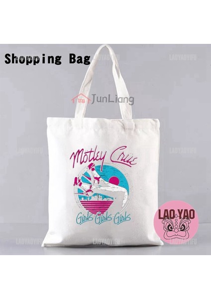 JL0203954 L Rengarenk Bantlı Estetik Çantalar Kadın Crue Alışveriş Çantası Totebag Tote Shopper Kadın Bez Tuval Büyük Üniversite Öğrencisi Özel Ad (Yurt Dışından) fırsatları