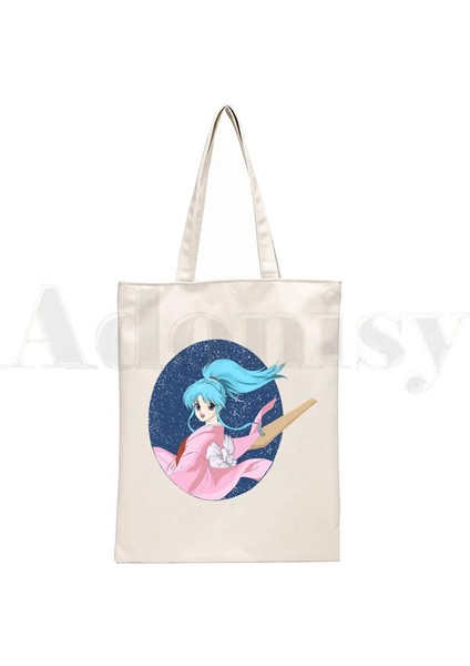 M Yu Yu Hakusho Omuz Çantası Tote Eco Yusuke Urameshi Kurama Alışveriş Çantası Kanvas Anime Manga Tote Çanta Rahat Çanta Günlük Kullanım (Yurt Dışından) fırsatları