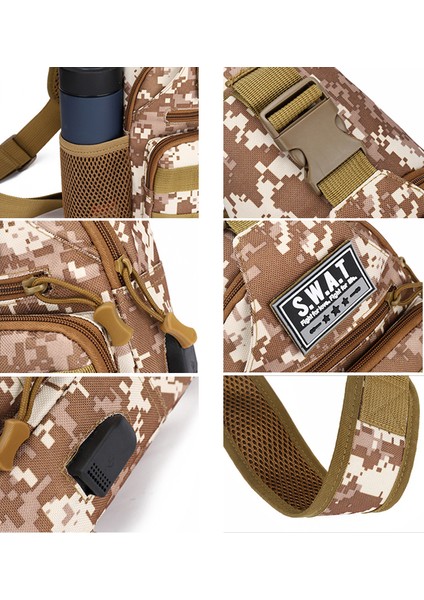 Siyah Ordu Askeri Erkek Açık Koşu Yürüyüş Sırt Çantası Taktik Tırmanma Omuz Çantası Spor Kamp Crossbody Paketi Erkek Kadın Için (Yurt Dışından)