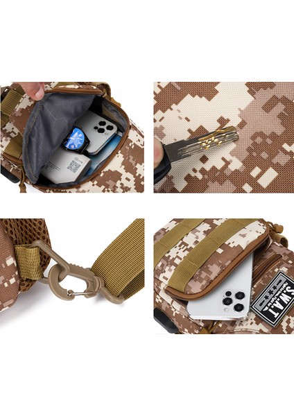 Siyah Ordu Askeri Erkek Açık Koşu Yürüyüş Sırt Çantası Taktik Tırmanma Omuz Çantası Spor Kamp Crossbody Paketi Erkek Kadın Için (Yurt Dışından)