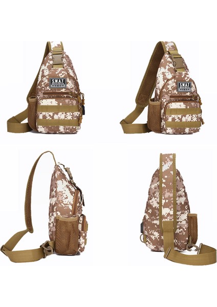 Siyah Ordu Askeri Erkek Açık Koşu Yürüyüş Sırt Çantası Taktik Tırmanma Omuz Çantası Spor Kamp Crossbody Paketi Erkek Kadın Için (Yurt Dışından)