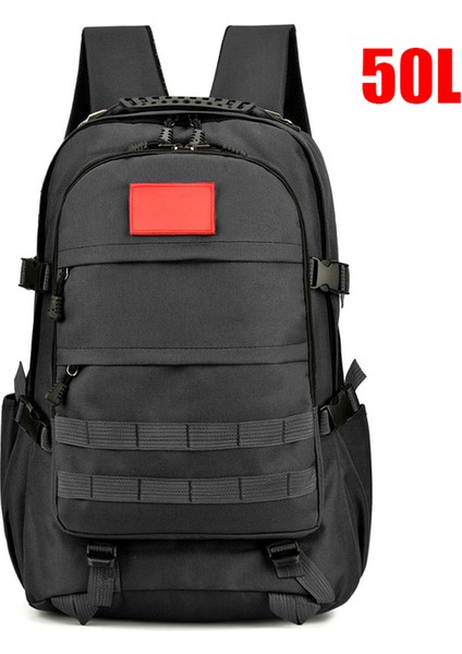 Siyah (50L) Büyük Kapasiteli Açık Sırt Çantası 30L/50L Taktik Askeri Sırt Çantaları 1000D Naylon Su Geçirmez Balıkçılık Kamp Seyahat Erkek Çantaları (Yurt Dışından)