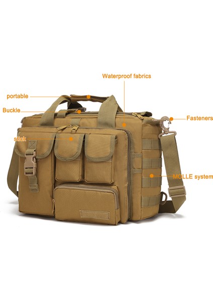 Siyah Yeni Askeri Sırt Çantası Taktik Messenger Omuzdan Askili Çanta Erkekler Laptop Çanta Evrak Çantası Açık Çok Fonksiyonlu Tırmanma Seyahat Çantası (Yurt Dışından) fırsatları