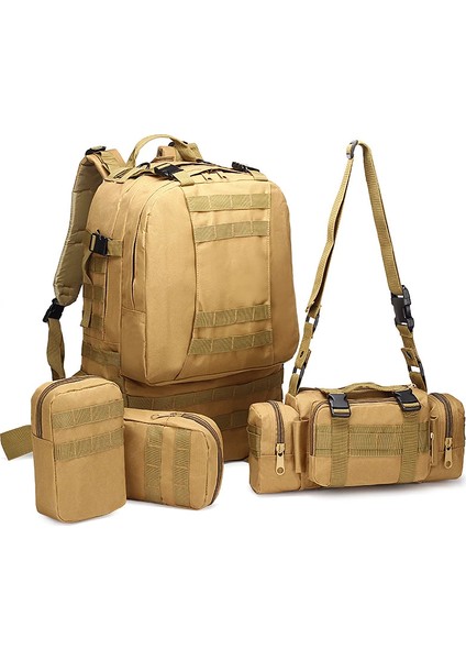 05 55-70L Taktik Sırt Çantası Erkekler Askeri Sırt Çantası 4 In 1 Molle Spor Çanta Su Geçirmez Açık Yürüyüş Kamp Seyahat Mochila Sırt Çantası (Yurt Dışından)