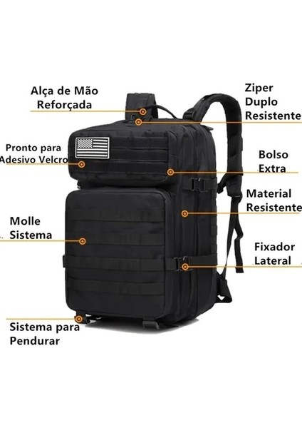 Resimde Gösterildiği Gibi 50L1000D Askeri Taktik Sırt Çantası Mochila Kamp Yürüyüş Sırt Çantası Ordu Molle Su Geçirmez Trekking Balıkçılık Avcılık Sırt Çantası Çanta (Yurt Dışından) fırsatları
