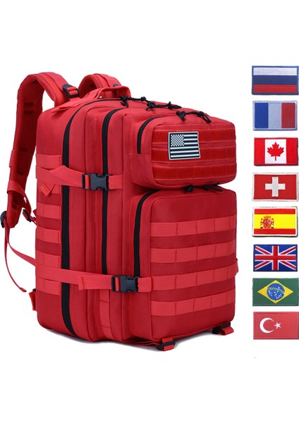 Donanma Kamuflaj Yürüyüş 45L Erkek/kadın Trekking Çantası Askeri Taktik Sırt Çantası Ordu Su Geçirmez Molle Bug Out Açık Seyahat Kamp (Yurt Dışından)