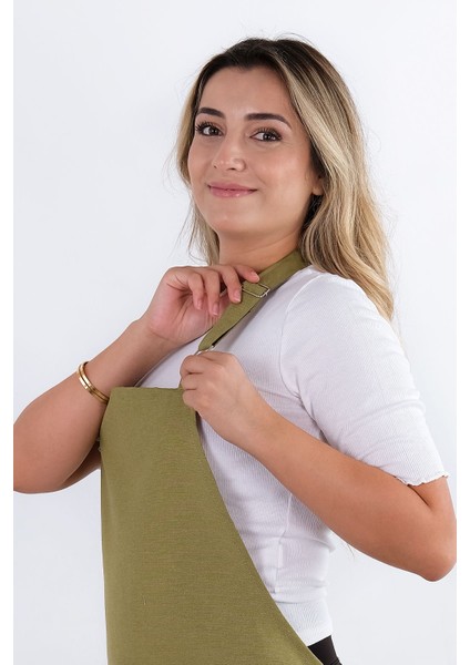 Simple 3'lü Set Ayar Askılı Mutfak Önlüğü Seti (Eldiven, Tutacak)