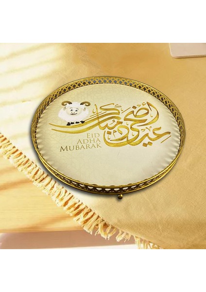 Ramazan Eid Yuvarlak Tepsisi Çay Bisküvi Yemek Tepsisi Multiuse Ö (Yurt Dışından) fırsatları