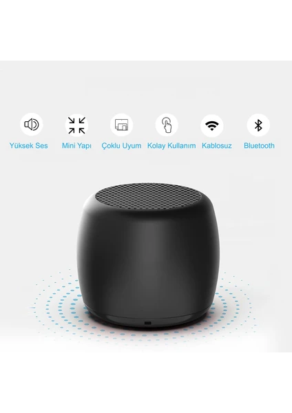 Mini Bluetooth Ses Bombası Hoparlör Mini Boyut Yüksek Ses Wireless Speaker