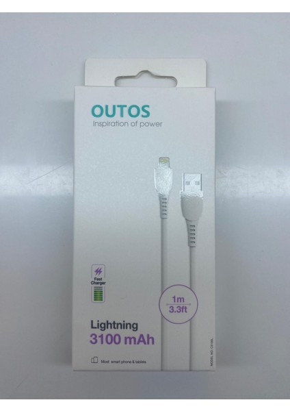 3100 Mah Destekli Apple iPhone + Hızlı Data ve Şarj Kablosu