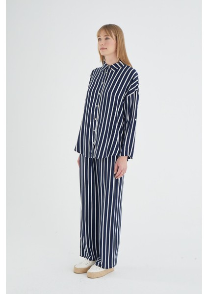 Kadın Uzun Kol Lacivert Pantolon Takım C5T6N1O12 fiyatları