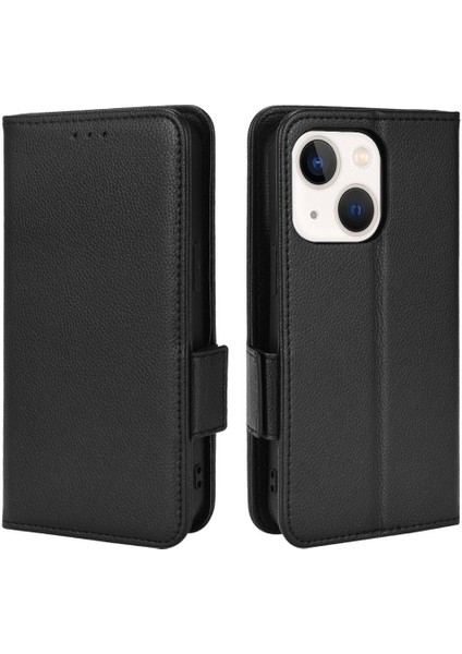 Iphone 14 Için Kılıf Artı Manyetik Yan Toka Cüzdan Pu Deri Kart Yuvaları (Yurt Dışından)