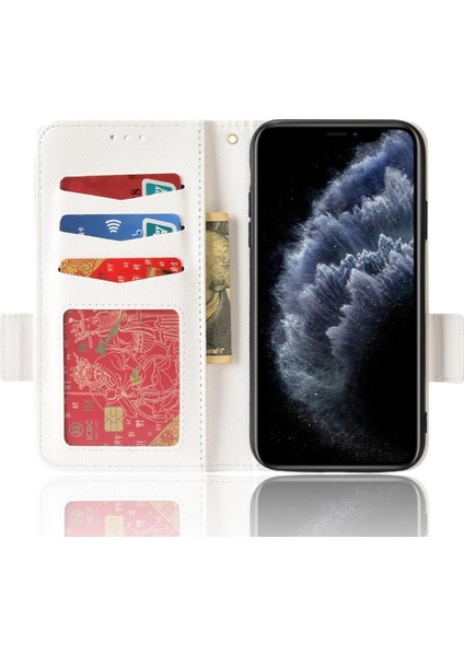 Iphone 11 Için Kılıf Pro Yan Toka Cüzdan Manyetik Pu Deri Kart Yuvaları (Yurt Dışından)