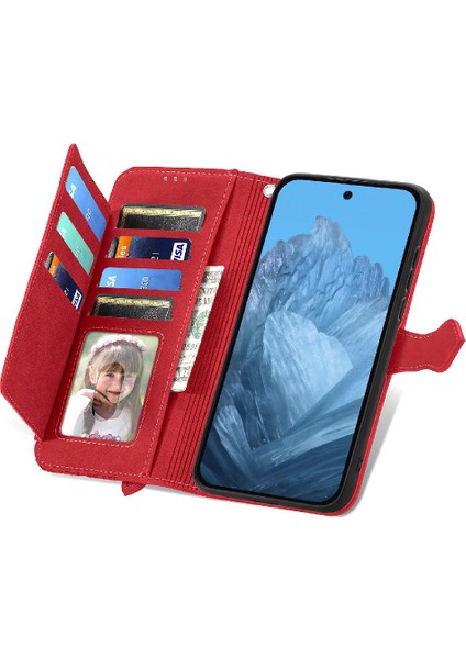 Google Piksel 9 Pro Çok Renkli Flip Fermuar Tarzı Iş Cüzdan Için Kılıf (Yurt Dışından)