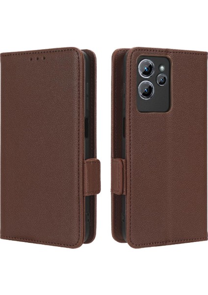 Oukitel C32 Yan Toka Cüzdan Manyetik Pu Deri Kart Yuvaları Için Kılıf (Yurt Dışından)