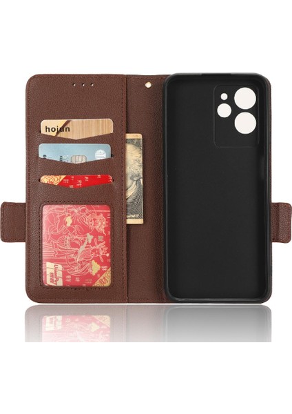 Oukitel C32 Yan Toka Cüzdan Manyetik Pu Deri Kart Yuvaları Için Kılıf (Yurt Dışından)