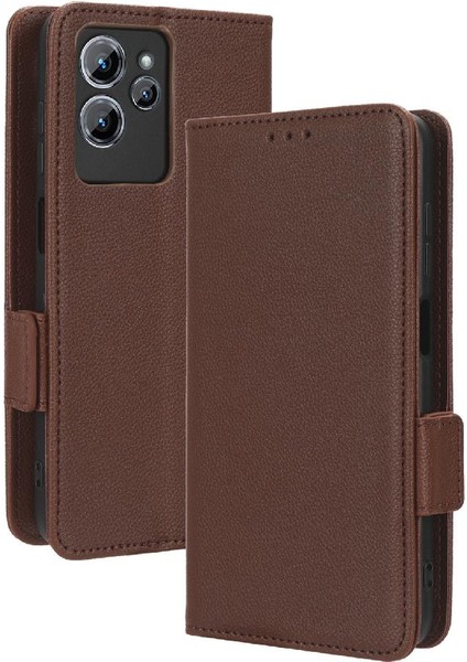 Oukitel C32 Yan Toka Cüzdan Manyetik Pu Deri Kart Yuvaları Için Kılıf (Yurt Dışından)