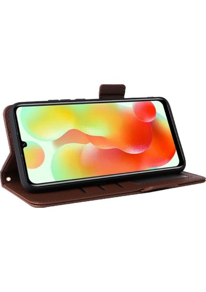 Oukitel C33 Pu Deri Kart Yuvaları Tutucu Manyetik Yan Toka Için Kılıf (Yurt Dışından) modelleri