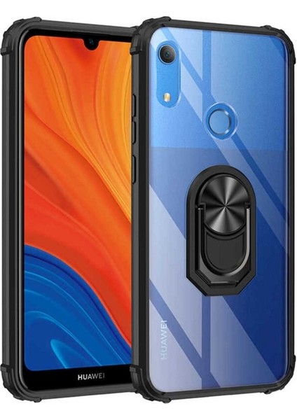 Huawei Y6S 2019 Uyumlu Kılıf Mola Kapak, Siyah