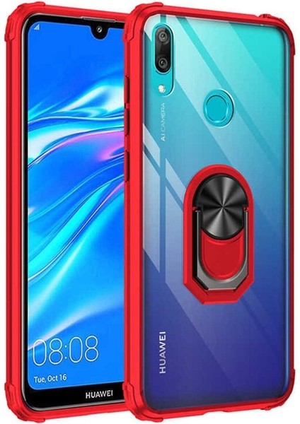 Huawei Y7 Prime 2019 Uyumlu Kılıf Mola Kapak, Kırmızı