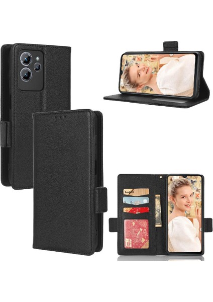 Oukitel C32 Yan Toka Cüzdan Manyetik Pu Deri Kart Yuvaları Için Kılıf (Yurt Dışından)