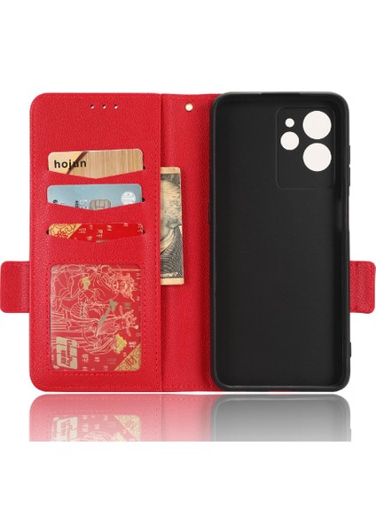 Oukitel C32 Yan Toka Cüzdan Manyetik Pu Deri Kart Yuvaları Için Kılıf (Yurt Dışından)