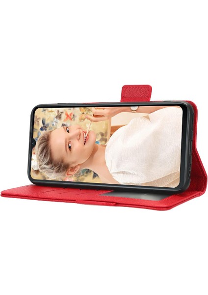 Oukitel C32 Yan Toka Cüzdan Manyetik Pu Deri Kart Yuvaları Için Kılıf (Yurt Dışından)