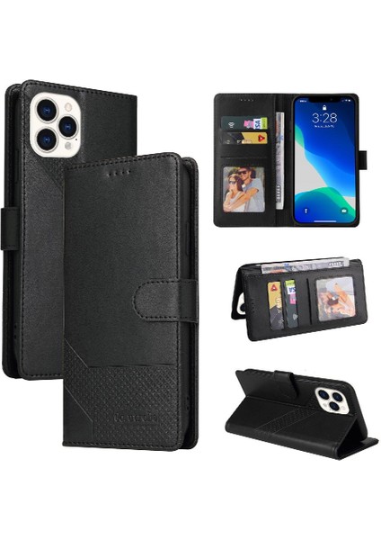 Iphone 14 Için Flip Case Pro Premium Deri Iki Kart Yuvaları Prim (Yurt Dışından)
