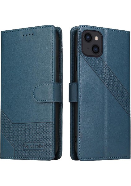 Iphone 15 Için Flip Case Artı Premium Deri Kickstand Iki Kart Yuvaları (Yurt Dışından)