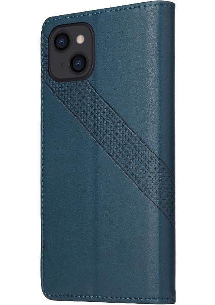 Iphone 15 Için Flip Case Artı Premium Deri Kickstand Iki Kart Yuvaları (Yurt Dışından)