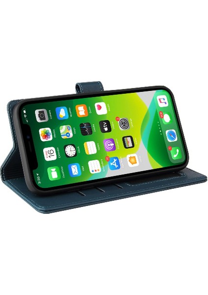Iphone 15 Için Flip Case Pro Max Premium Deri Iki Kart Yuvaları Kickstand (Yurt Dışından)