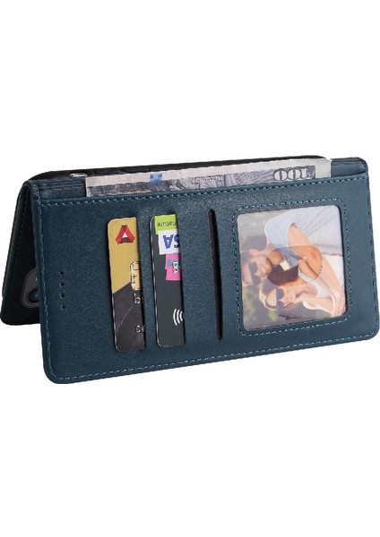 Iphone 15 Için Flip Case Pro Max Premium Deri Iki Kart Yuvaları Kickstand (Yurt Dışından)