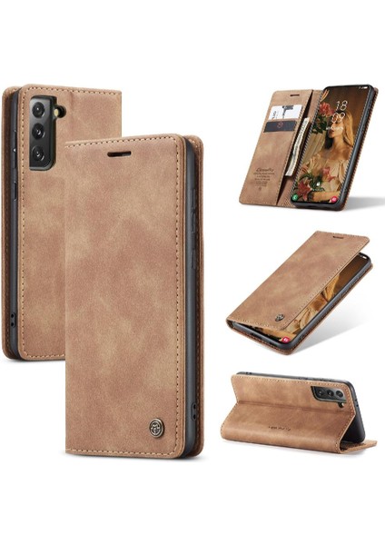 Samsung Galaxy S21 Artı Kılıf Kart Yuvası Için Flip Case Kickstand Flip Folio (Yurt Dışından)