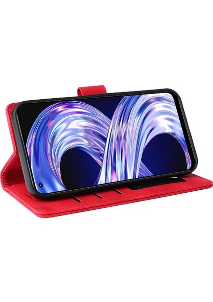 Realme 8 4g Için Flip Case Cüzdan Kapak Çevirin Deri Kılıf Basit Iş (Yurt Dışından)