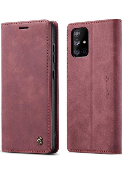 Samsung Galaxy A51 4g Için Flip Case Kart Yuvası Kickstand Manyetik Pu (Yurt Dışından)
