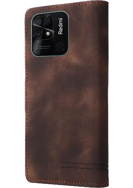 Mays Boutique Xiaomi Redmi 10C Için Flip Case Kapak Cüzdan Darbeye Basit Kılıf (Yurt Dışından)